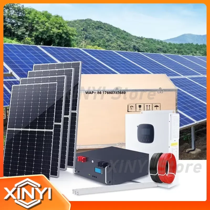 Portable 6200W Off-Grid Solar Energy System for Home Complete Power Steering System with Monocrystalline Silicon Panel and