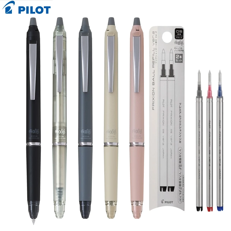 Pilot FriXion Clicker Erasable Pen with Unique Eraser Cap,Friction Eraser,0.5/0.7mm Smudge-Free Correction for Journals,Planners