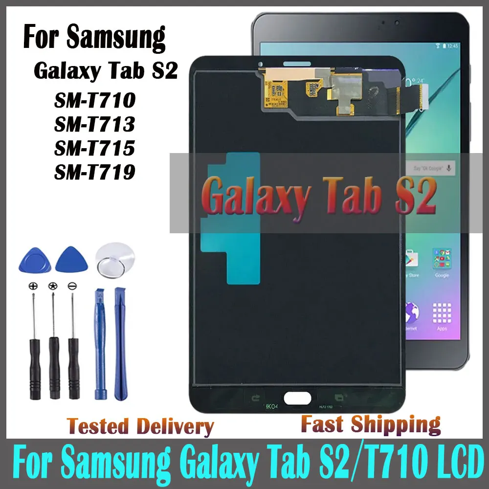 

New For Samsung Galaxy TAB S2 8.0 SM-T715 T713 T719 T710 LCD Display Touch screen Digitizer For T710 T715 LCD Display Replace