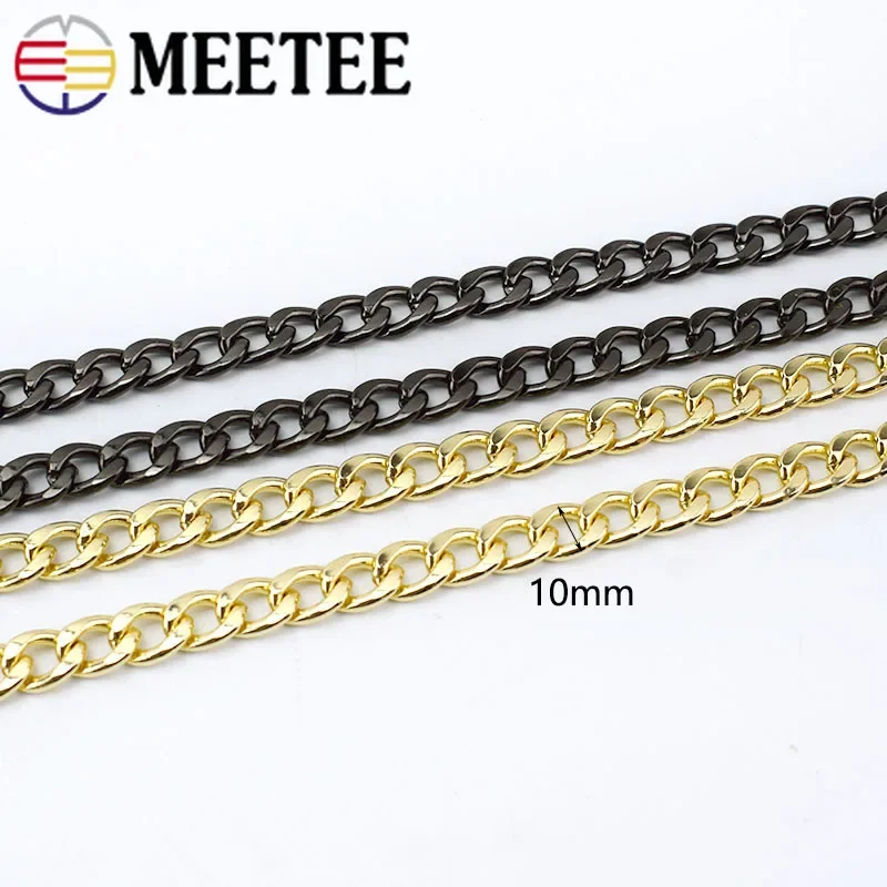 50-130cm Meetee 10mm metalowy pasek na łańcuszkowa torba na ramię kobiety torebka torebka akcesoria DIY uchwyt paski torby wymiana łańcuchów — zdjęcie 4