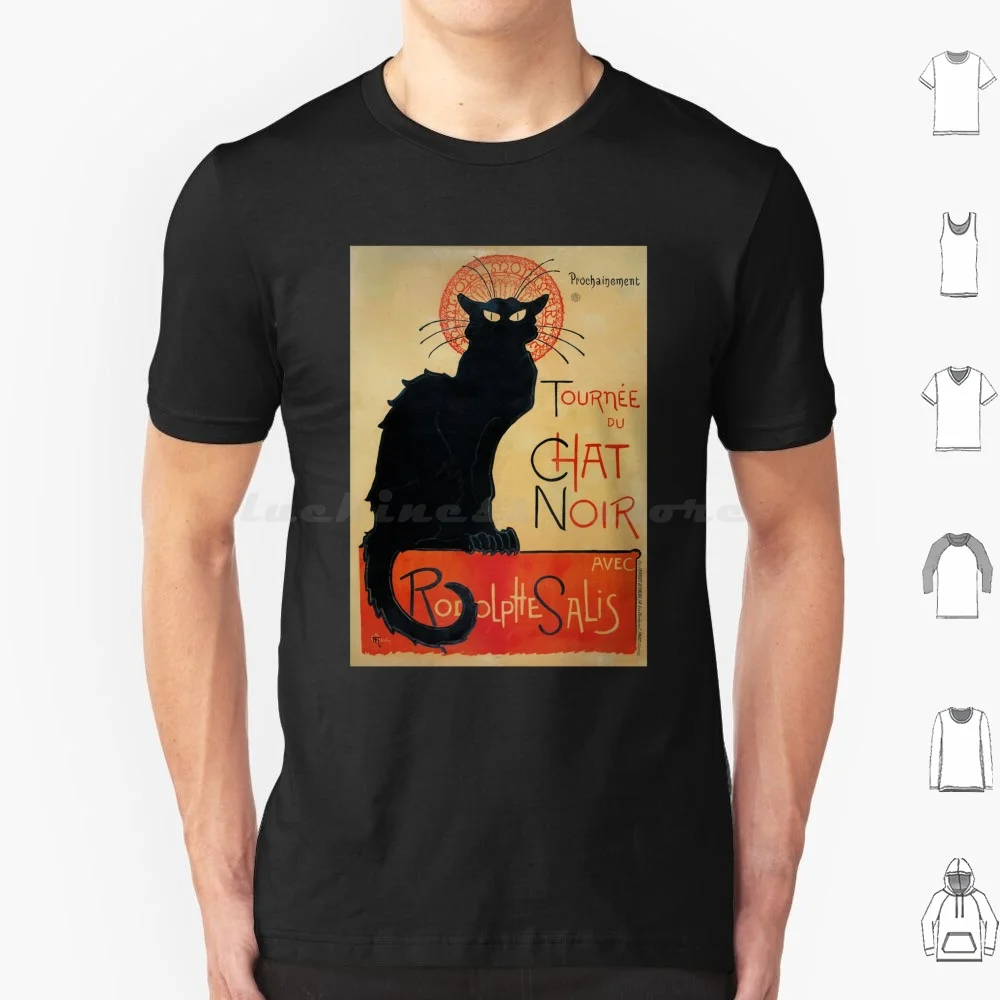 Le Chat T Shirt 6xl Cotton Cool Tee Le Chat Cat Vintage Black Cat French Art Nouveau Le Chat Parody Cats Paris Chat Iconic