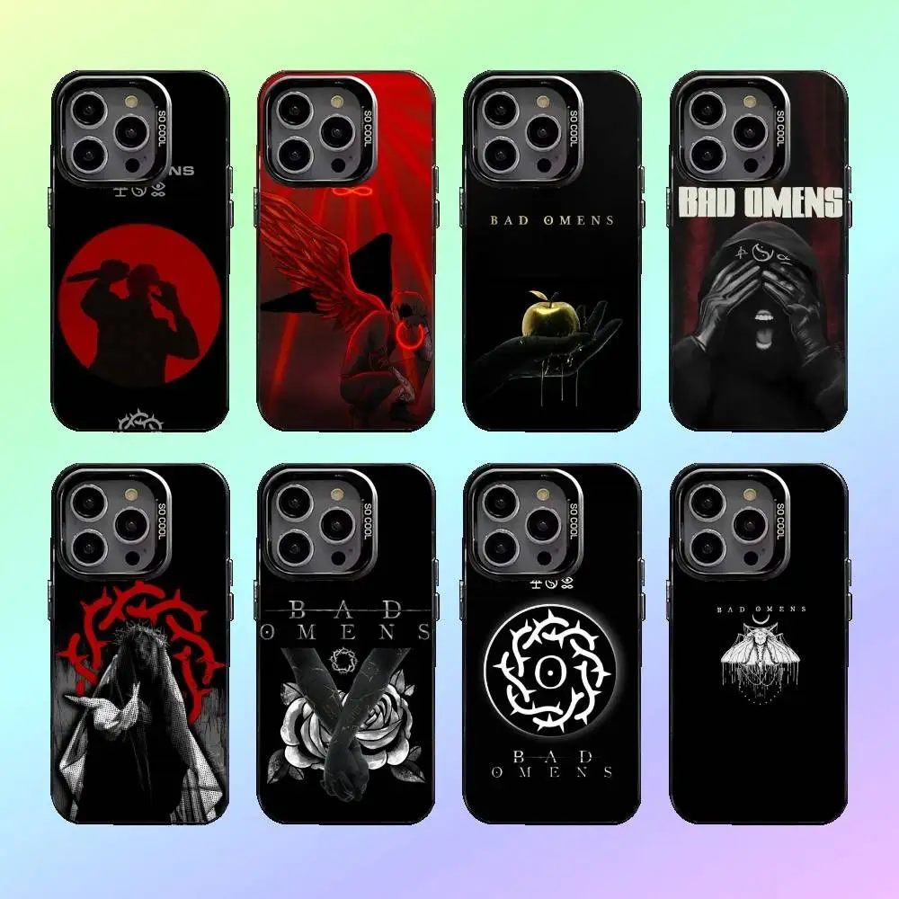 

B-Bad O-Omens The Drain Phone Case For iPhone17,16,15,14,13,12,11 Colored Silver Plated Inside Cover