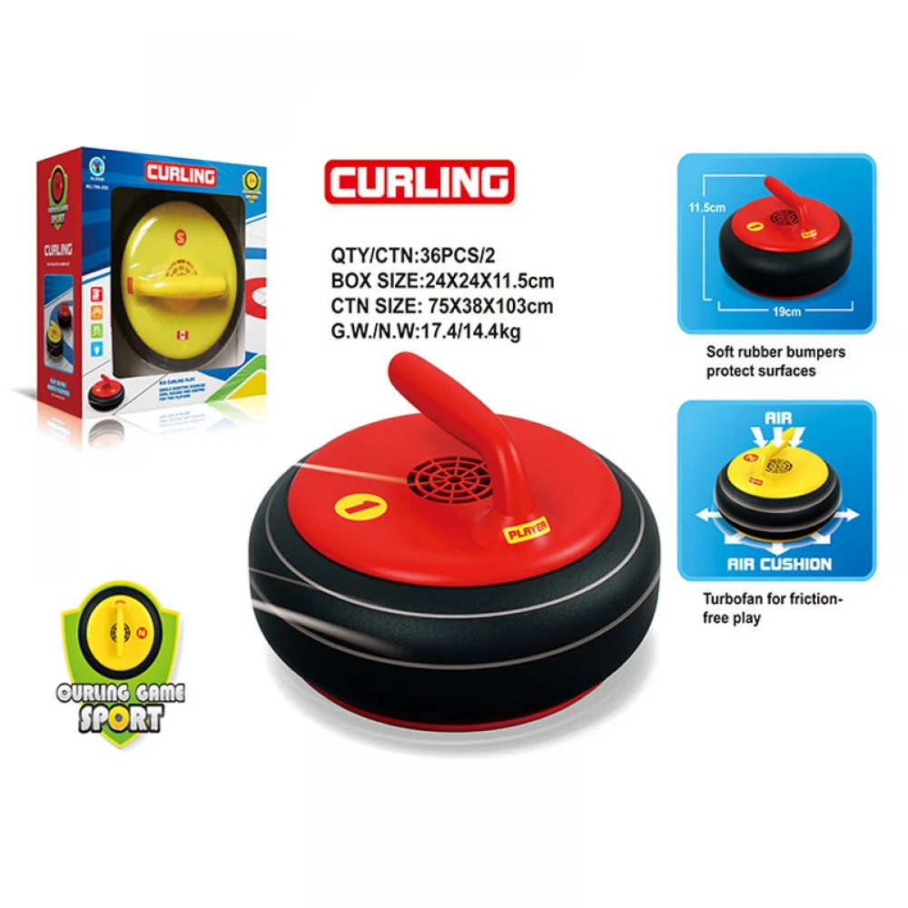 Curling Toy Set Indoor Sports Toy Electric Suspended Curling Ball Light Shuttle Hockey Educational Sets for Kids