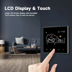 2024 New Tuya WiFi Smart Thermostat Electric Heating Water Gas Boiler Temperature Controller Work With Alexa, Google Home, Alice