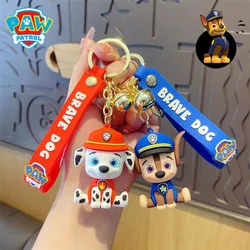 Anime Paw Patrol Puppet Keychain para crianças, perseguição, Skye, rochoso, Marshall, boneca bonito, chaveiro, mochila pingente, presentes de estudante