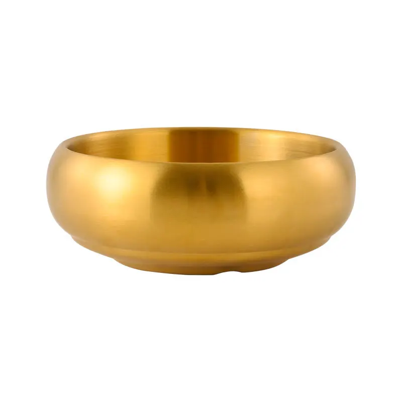 

Stainless Steel Rice Bowl Decorative Candy Korean Soup Salad Insulated Breakfast Bowls Metal Cooking Kids