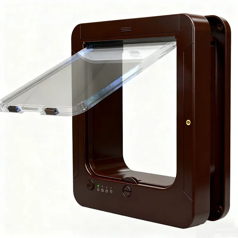 RFID Sensing Smart Cat Door Flap Control Direction Entry Exit Cat Door Intelligent Recognition Cats Hole Electronic Automatic