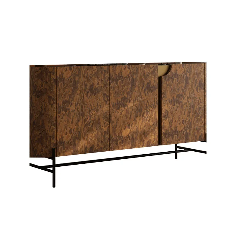 

Modern light luxury entrance cabinets, nodule pattern oval shape cabinets, artistic literary sideboards, simple and simple