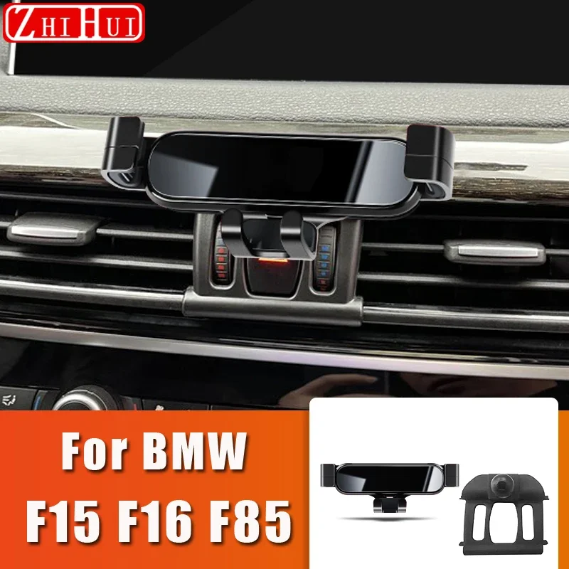 

For BMW X5 X5M F15 F85 2013-2018 X6 F16 2014-2019 Car Mobile Phone Holder Air Vent Mount Bracket Gravity Stand Auto Accessories