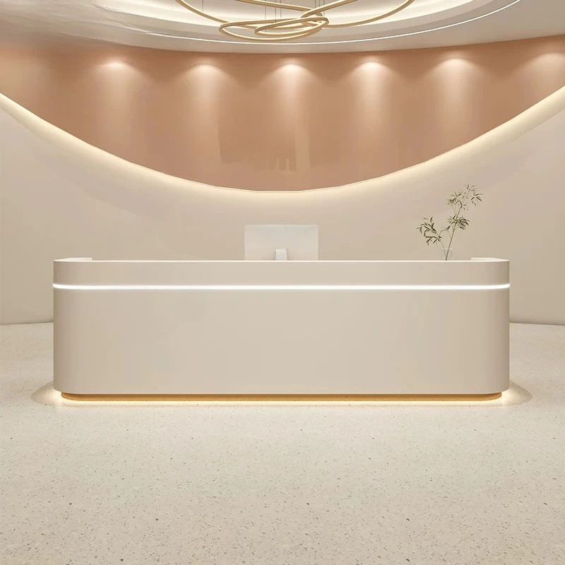 Minimalist Design Reception Desks Modern Luxury Aesthetic Simple Reception Desks Company Unique Mostrador Commercial Furniture