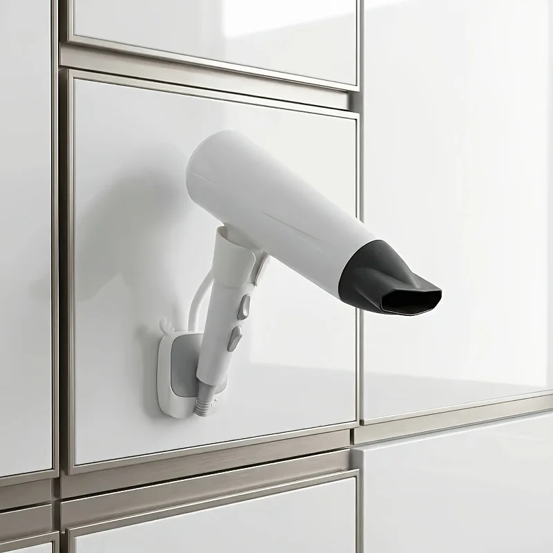 Extended Hair Dryer Holder With Rotatable Extension Rod Drill‑Free Hands‑Free Bracket