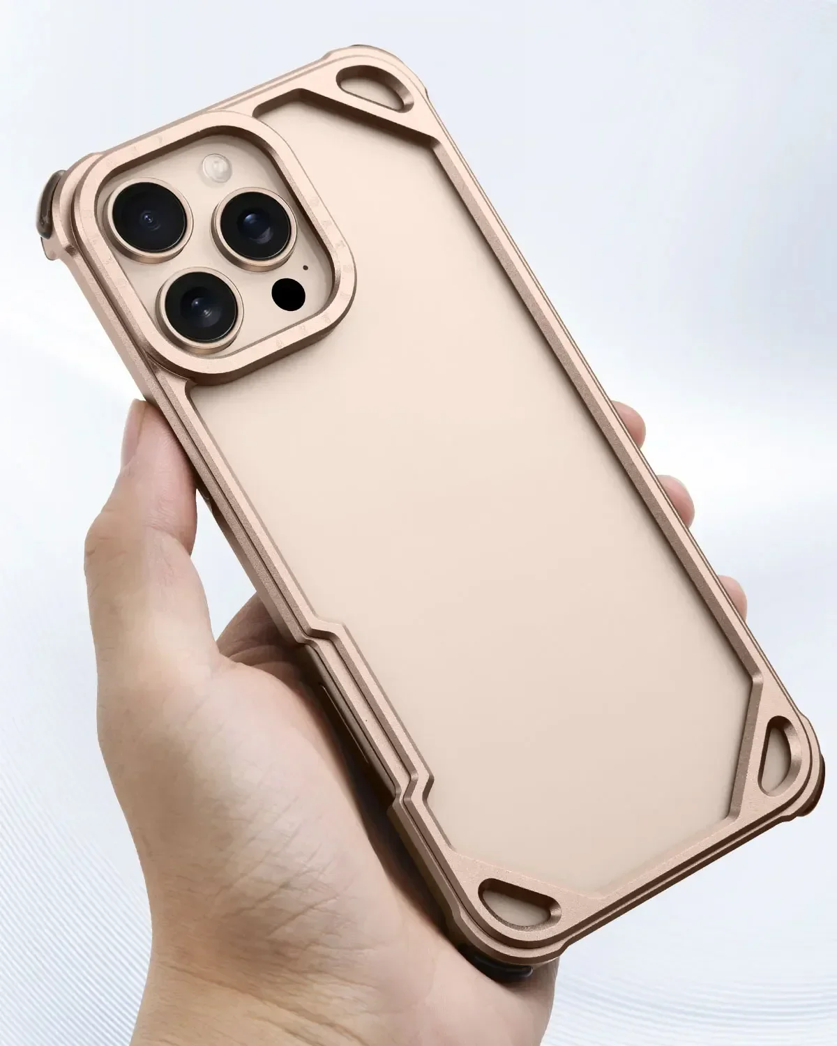 Eary-funda de teléfono de Metal minimalista para iPhone 16 15 Pro Max, cubierta protectora ultrafina de aleación de grado minimalista a prueba de golpes