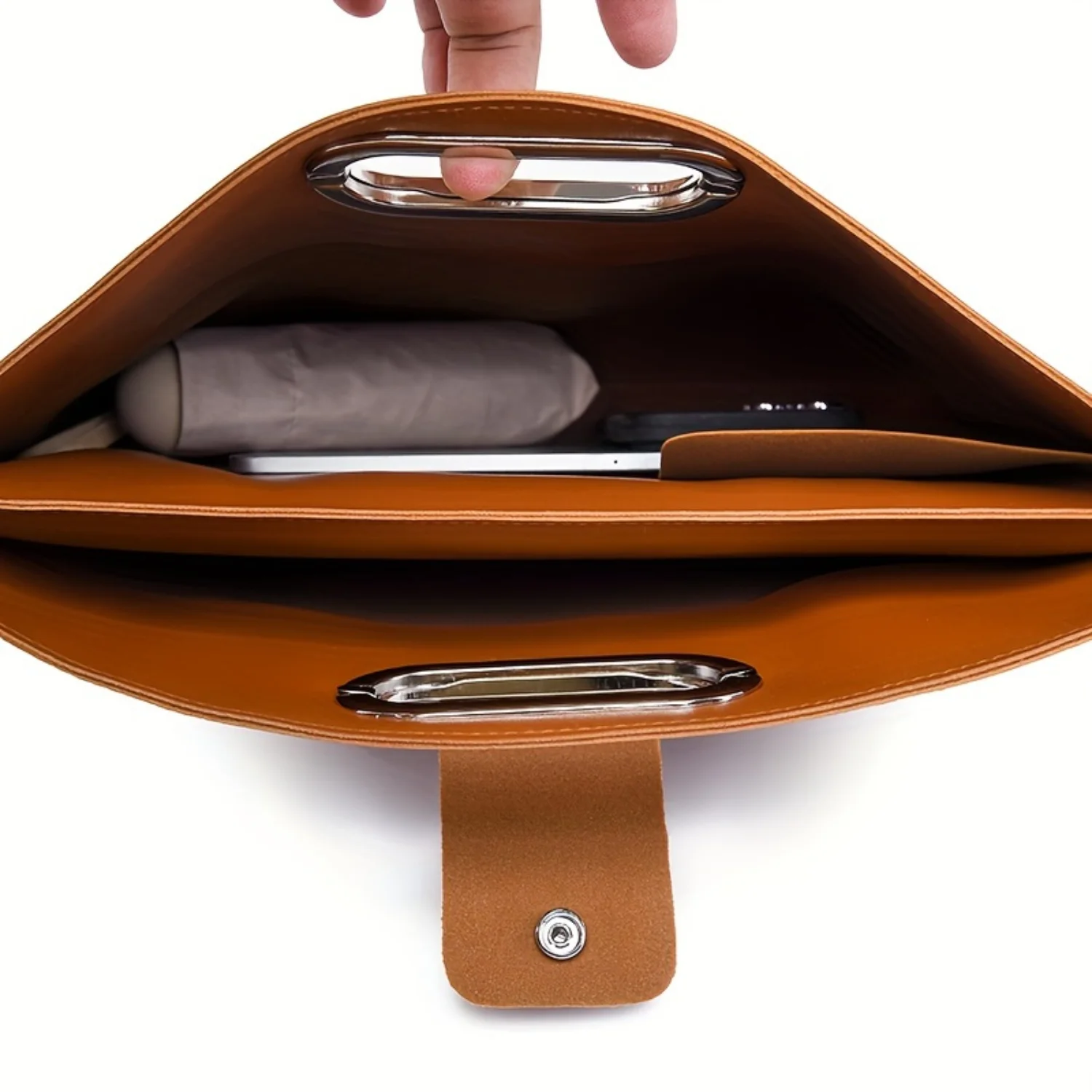 Elegant Style Document Bag - Portable Briefcase for Office & Business