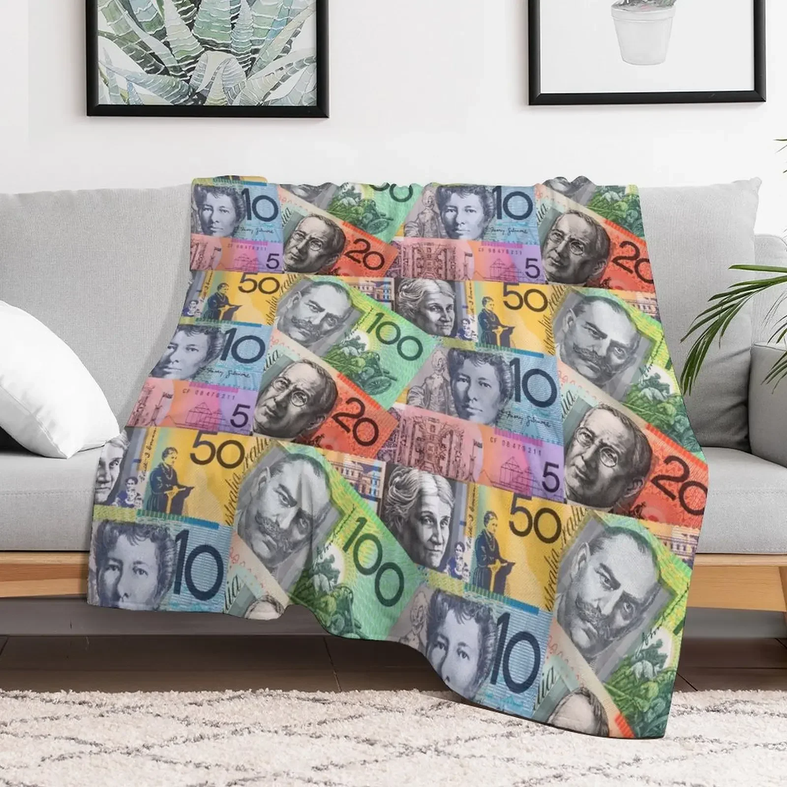 Australian Dollars Throw Blanket Soft Big For Decorative Sofa Retros Extra Large Throw Blankets