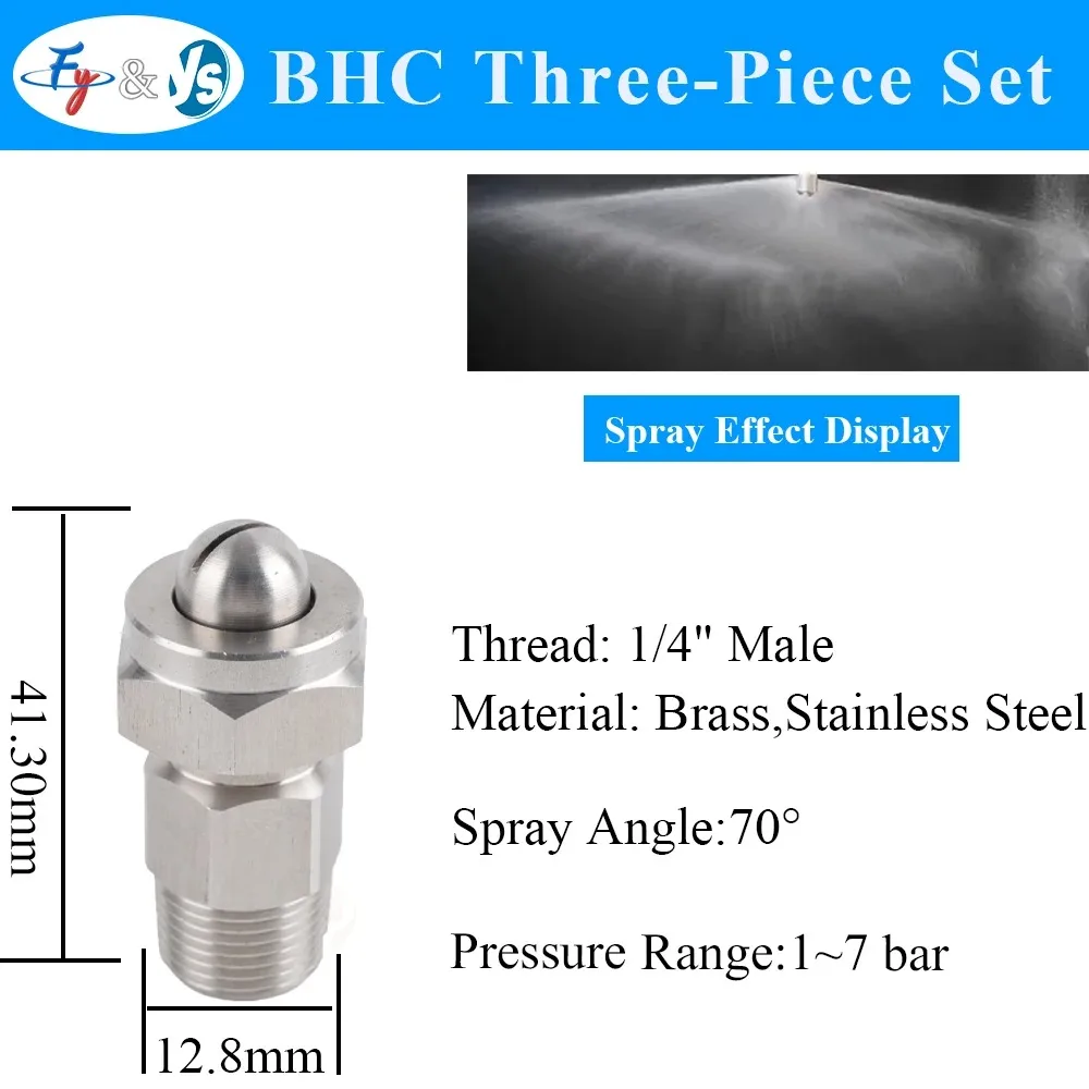 BHC Stainless Steel Industrial Cleaning Nozzle High Pressure Flat Spray Air Blowing Nozzle for Pneumatic Dust Removal Equipment