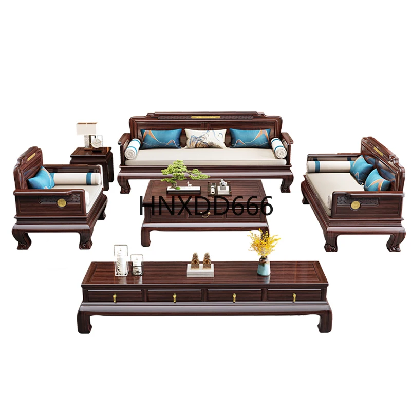 

Light luxury living room modern simple rosewood new Chinese furniture whole house set combination