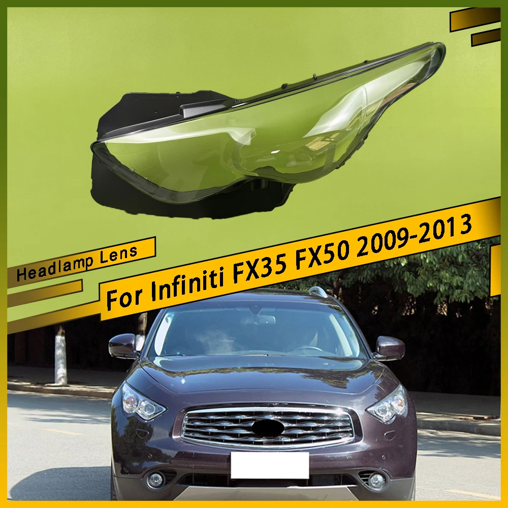 

For Infiniti FX35 FX50 2009 2010 2011 2012 2013 Left Right Side Headlight Lampshade Transparent Headlight Lens Lampshade Cover