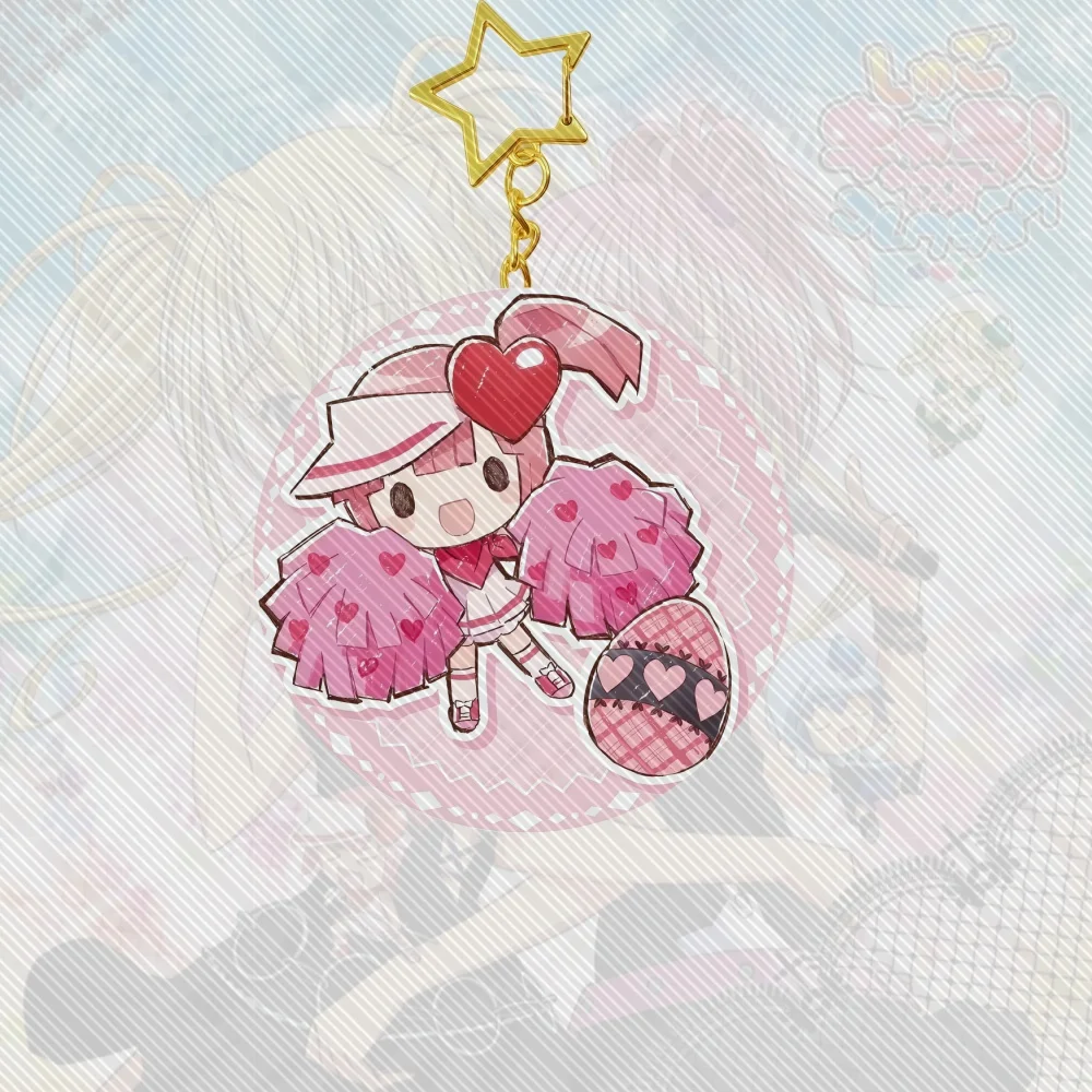 6cm الساخن أنيمي شوجو شارا! سلسلة مفاتيح مصنوعة من الأكريليك نموذج شخصيات تنكرية إكسسوارات زينة مجموعة سلع هدايا عيد الميلاد #2