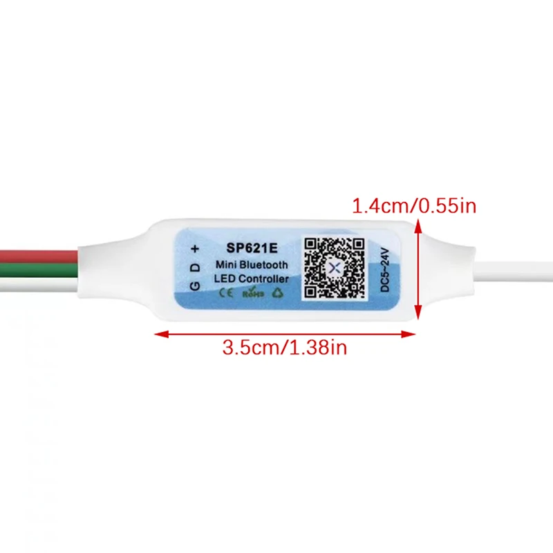 SP621E Mini Bluetooth RGB Controller Voor WS2811 WS2812 WS2813 LED Strip Lichtregeling-24V