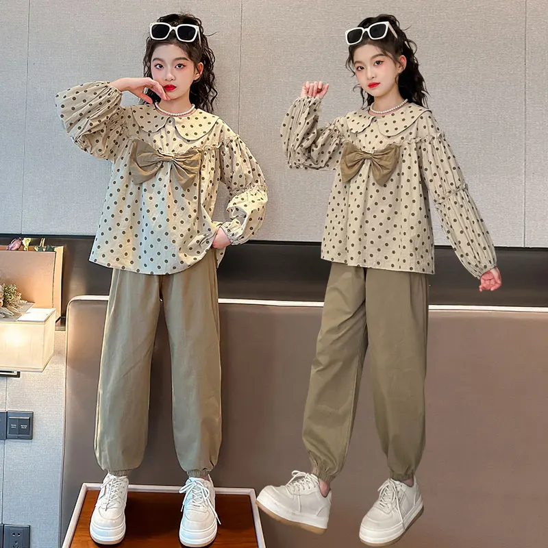 Girls Clothes Suit Children Outfits Kids T-Shirt Pants 2Pcs/Sets Toddler Casual Costume Infant Tracksuits Spring Autumn 2025 New