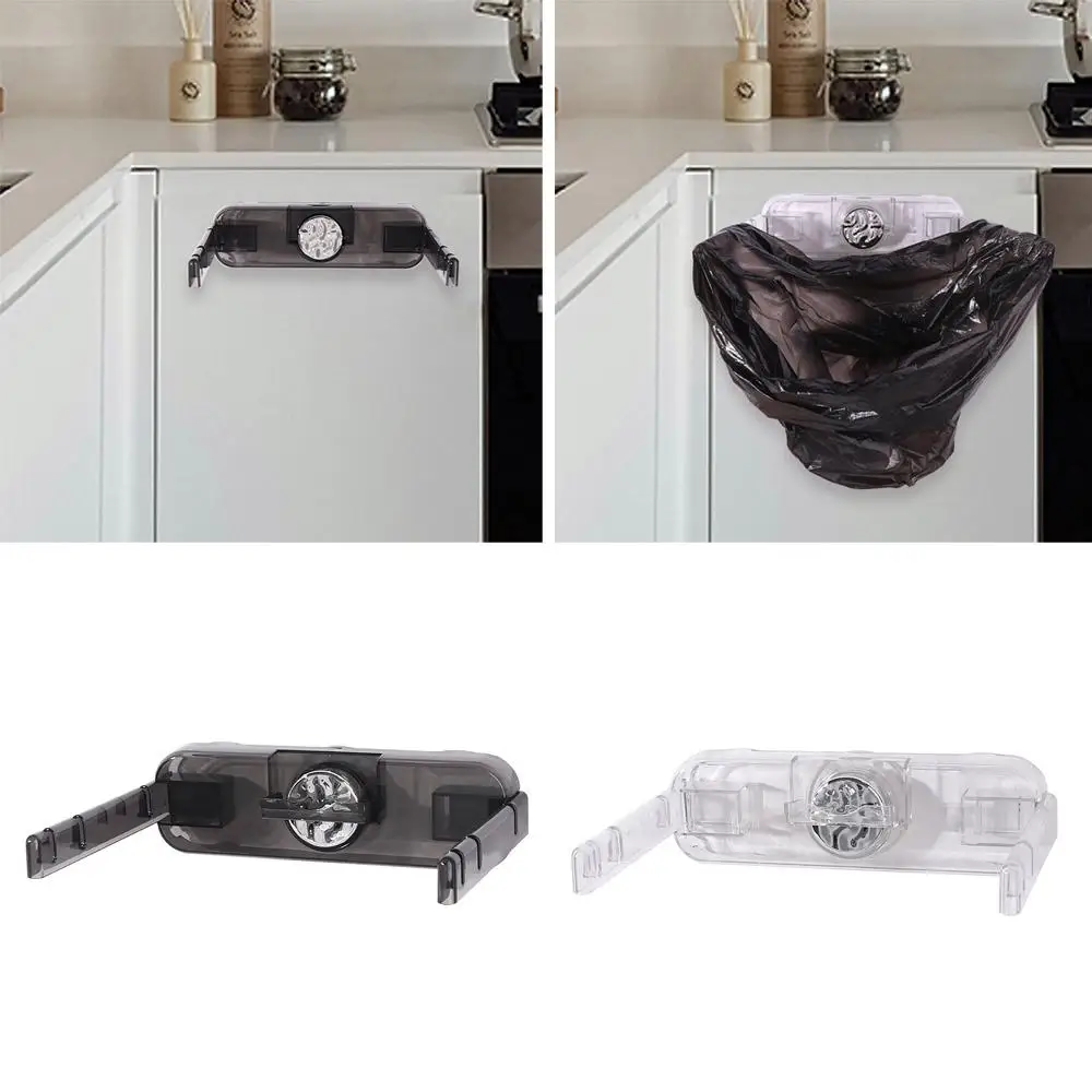 

Plastic Suction Cup Trash Bag Holder Wall Mounted Foldable Suction Cup Garbage Bag Holder Transparent Space Saving