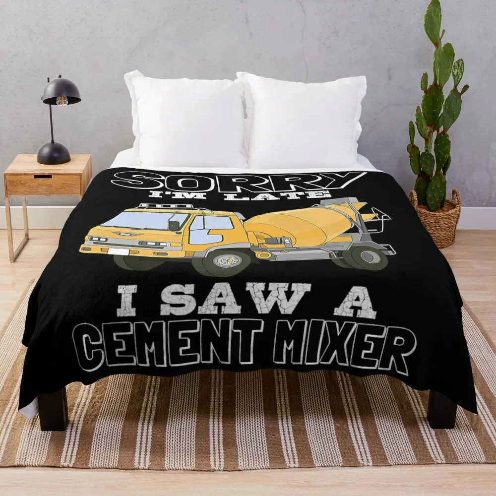 

Funny Concrete Mixer Truck Cement Construction Workers Gifts Premium T-Shirt Throw Blanket