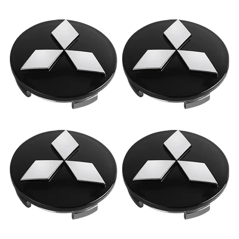 4Pcs 60mm Car Wheel Center Hub Caps Badge Accessories For Mitsubishi Lancer 7 8 I200 Pajero Montero Sport Outlander ASX Mirage