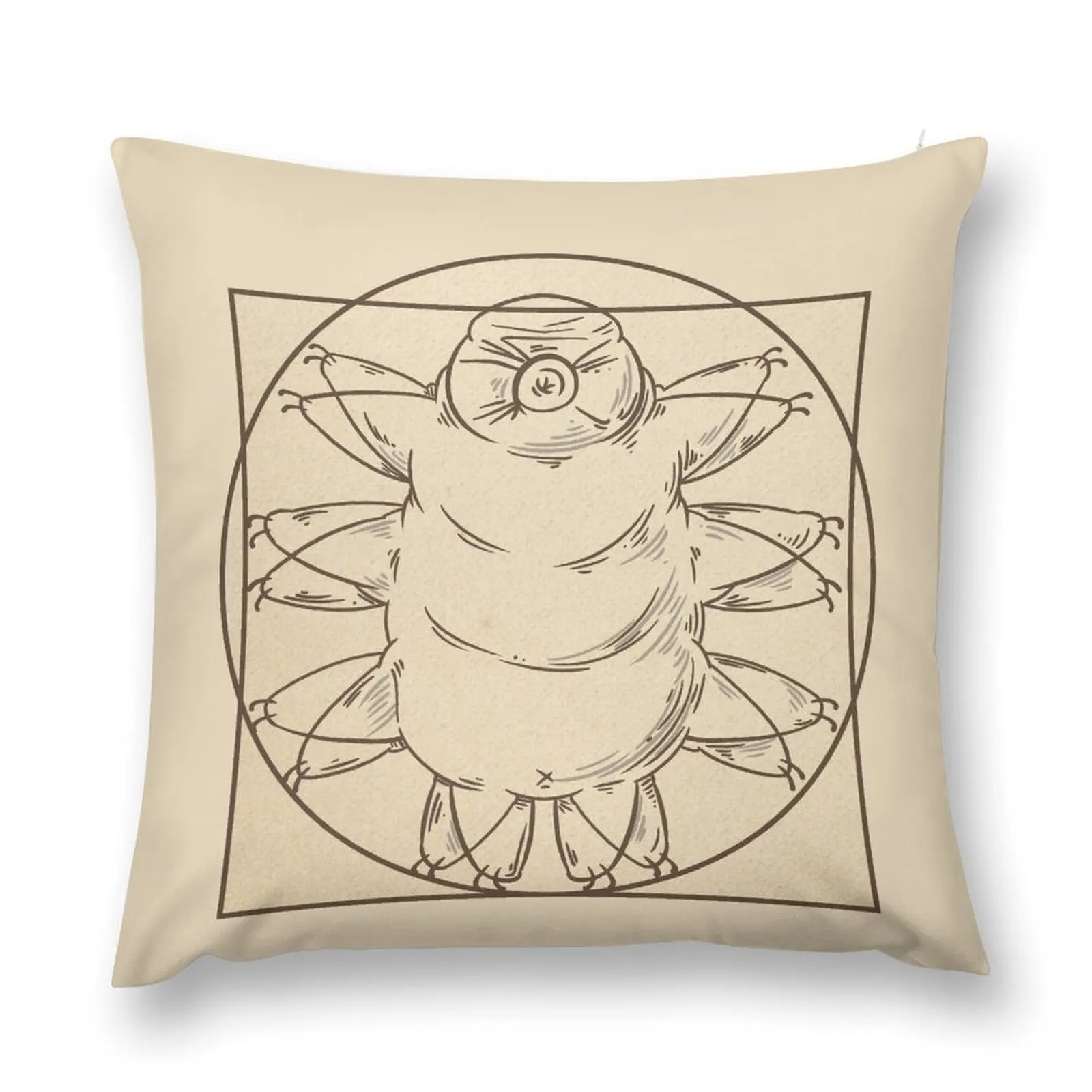 

Vitruvian Proportions Tardigrade Throw Pillow Sofa Pillow Cover Custom Cushion pillow