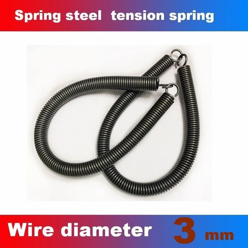 WireDia3mm Spring Steel Tension Spring Long Stretch Spring Length 300-1000mm