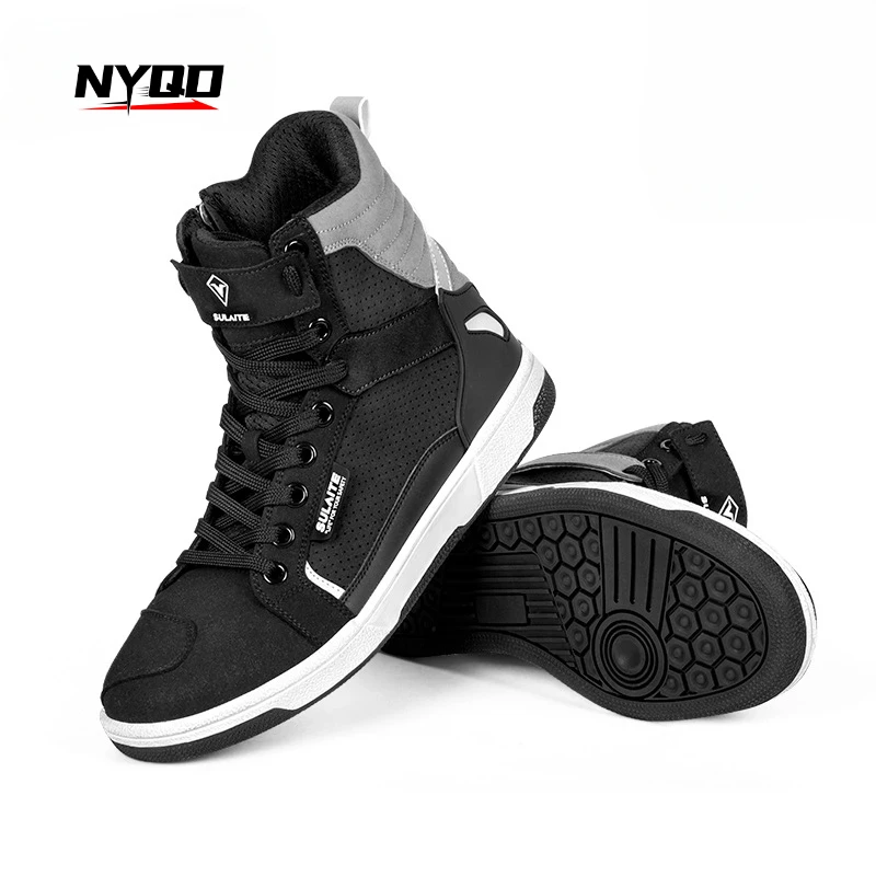 

Men's Motorcycle Shoes Four Seasons Motorbike Gear Shift Breatheable Anti-fall Rider Road Racing Biker Boot Casual Shoes Boots