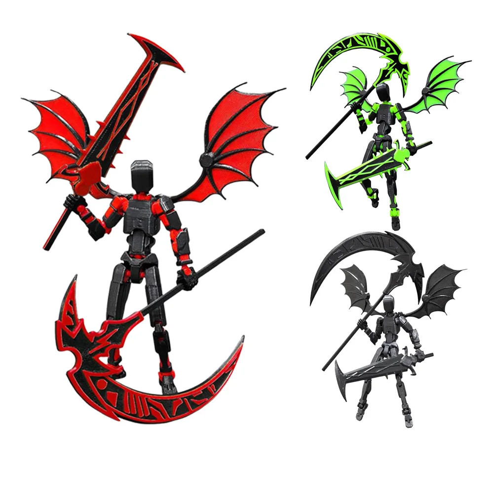 لعبة تململ مفصلية مرنة متعددة المفاصل مطبوعة ثلاثية الأبعاد مع 6 أزواج من الأيدي نموذج مفصلي لديكور سطح المكتب #1