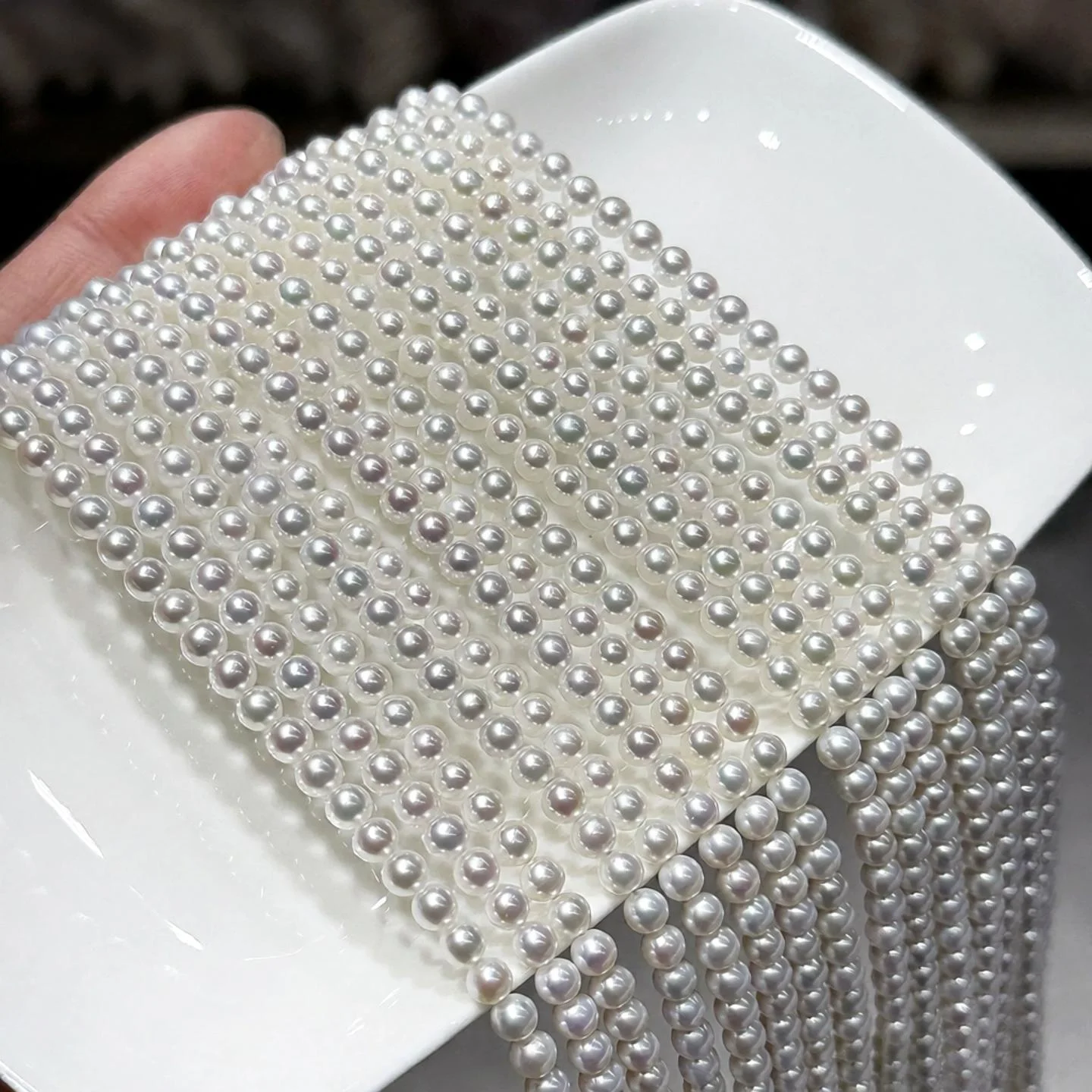 天然高品質淡水ホワイトパールロット、フルドリル加工済みルース - Jewelry Making Drill のレビューと価格