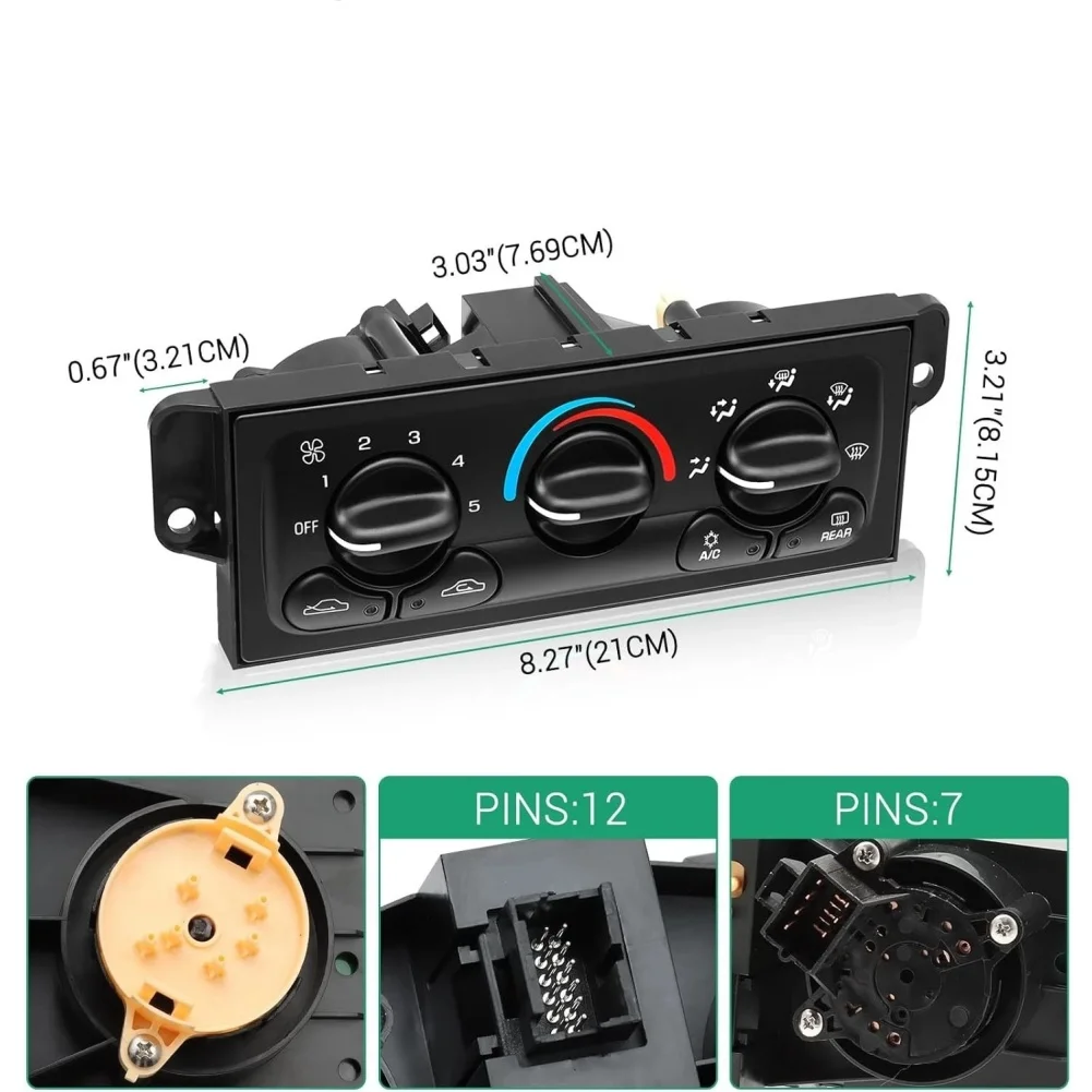 For Chevrolet For Malibu 1997-2005 For Oldsmobile For Cutlass 1997-1999 For Achieva 1997-1998 HVAC Climate Control Panel 599213