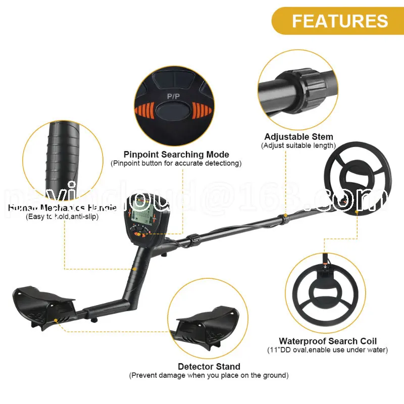 High Precision Gold Detector Treasure Hunter Detecting Pinpointer Metal Detector MD-830 Underground Depth 2.5m Scanner Search