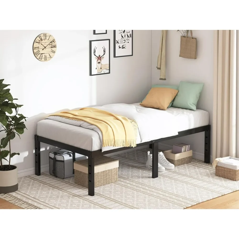 

Bed Frame - 18 in Sturdy Platform Bed Frame Heavy Duty Metal Bed Frame No Box Spring Needed