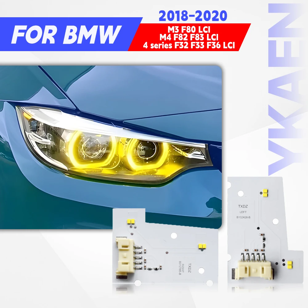

Светодиодный чип-модуль с желтыми ангельскими глазами DRL для BMW M3 M4 CSL 4 серии F80 F82 F83 F32 F36 F33 LCI красный синий янтарный 63117493227