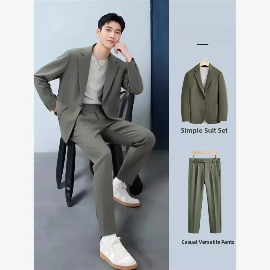 

Коричневый повседневный мужской костюм-тройка Ce: легкий, элегантный, деловой, в корейском стиле, с эффектом высокого качества