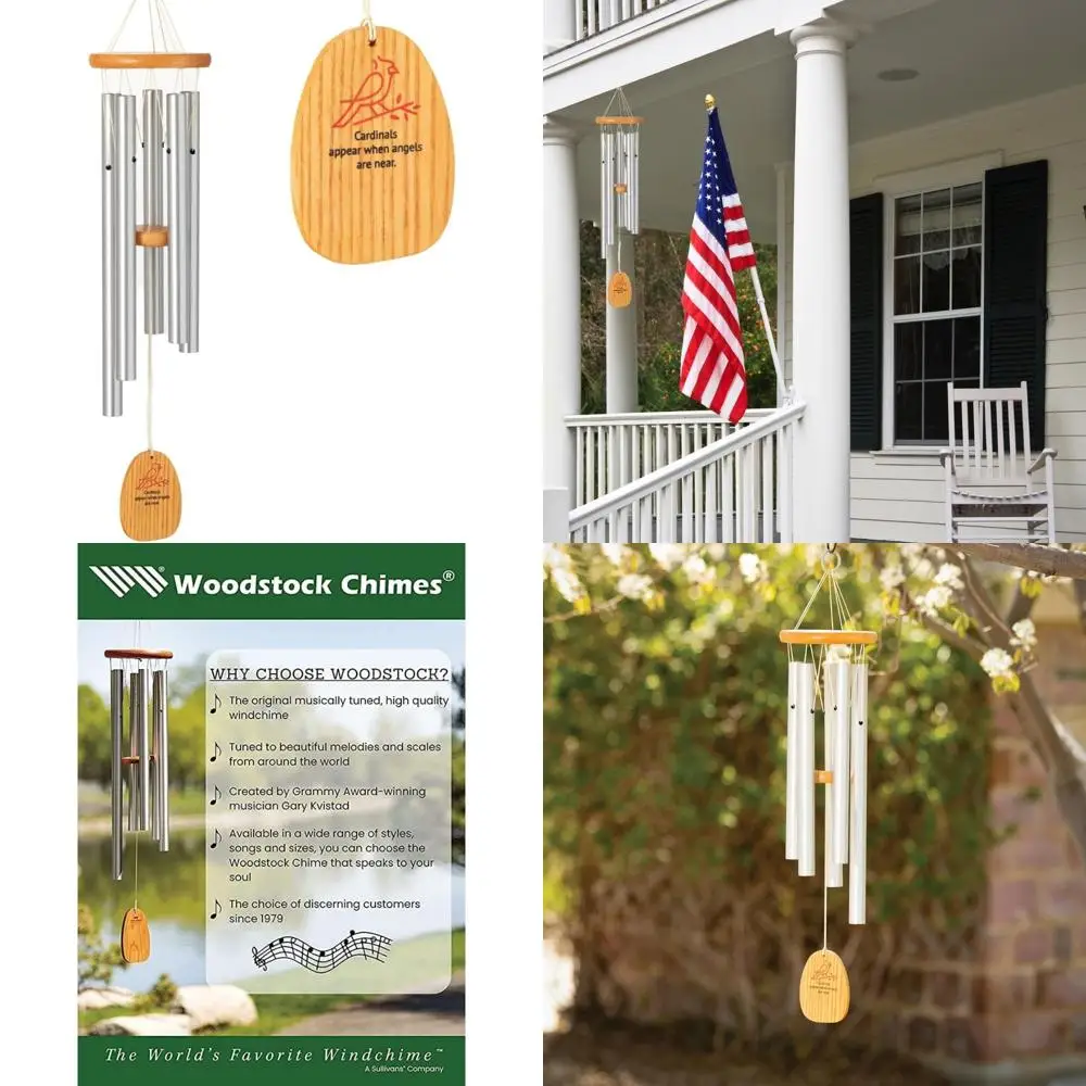 

Outdoor Wind Chimes for Garden and Patio, Memorial Sympathy Chime, Front Porch Decor, 25 High-Quality Chimes