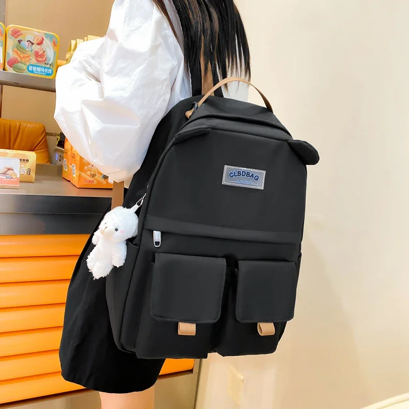 Sac à dos multifonctionnel pour ordinateur portable pour adolescent, sac d'école en toile cool pour femme, sacs à dos pour étudiants, cartable tendance pour garçon et fille, haute qualité