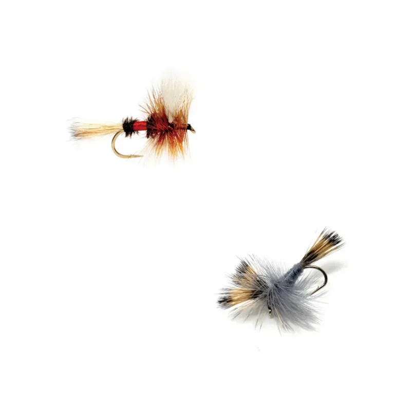 5 pièces gris Wulff/Royal Wulff mouches sèches leurres de pêche à la mouche 2 styles assortis 12 # Mouse artificielle reconstituée Mayfiles Touffantes de la truite