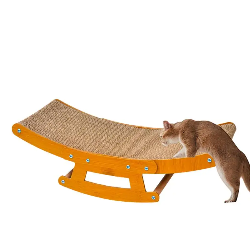 

Cat Scratcher Cardboard Cat Scratch Pad Lounger Sofa Curved Recycle Cat Scratching Board Exercise Muscles Protect Furniture