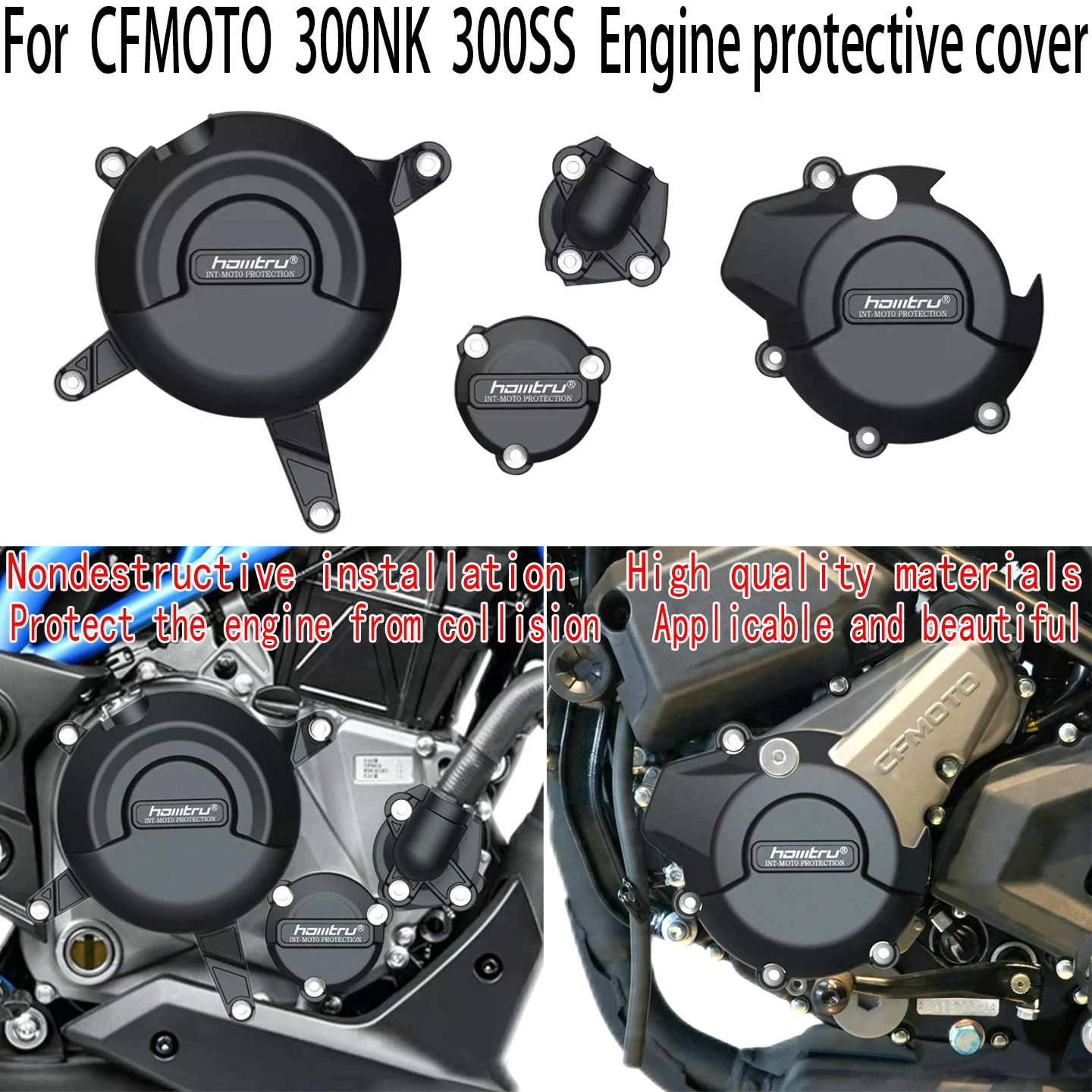 

For CFMOTO 300NK Engine protective cover Cfmoto 300SS Clutch cover CFMOTO 300SS Oil pump protection cover 300NK Collision shield