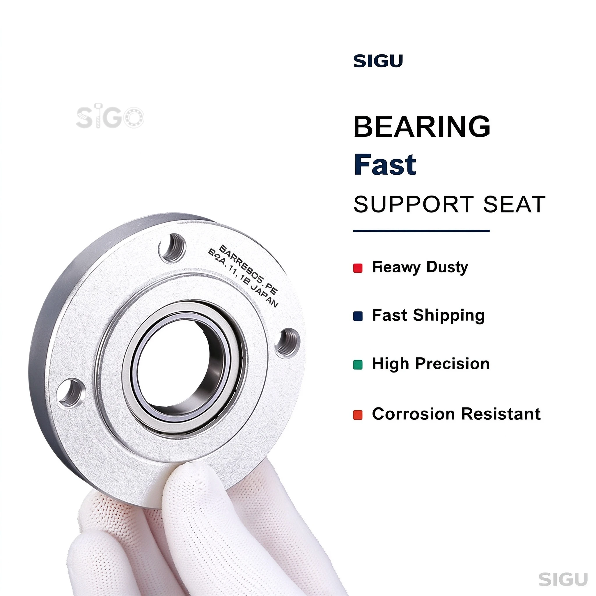 Round Flange Aluminum Alloy Bearing Housing BARR 6004 6204 6805 6905 6005 6205 6806 6906 6006 6206 6007 6207 ZZ