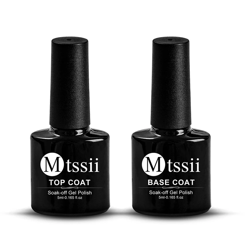 Mtssii 7ml Base Top Coat Soak Off Gel Nail Polish UV LED Lamp Needed Long Lasting Foundation Nail Gel Varnish Nail Art Manicure