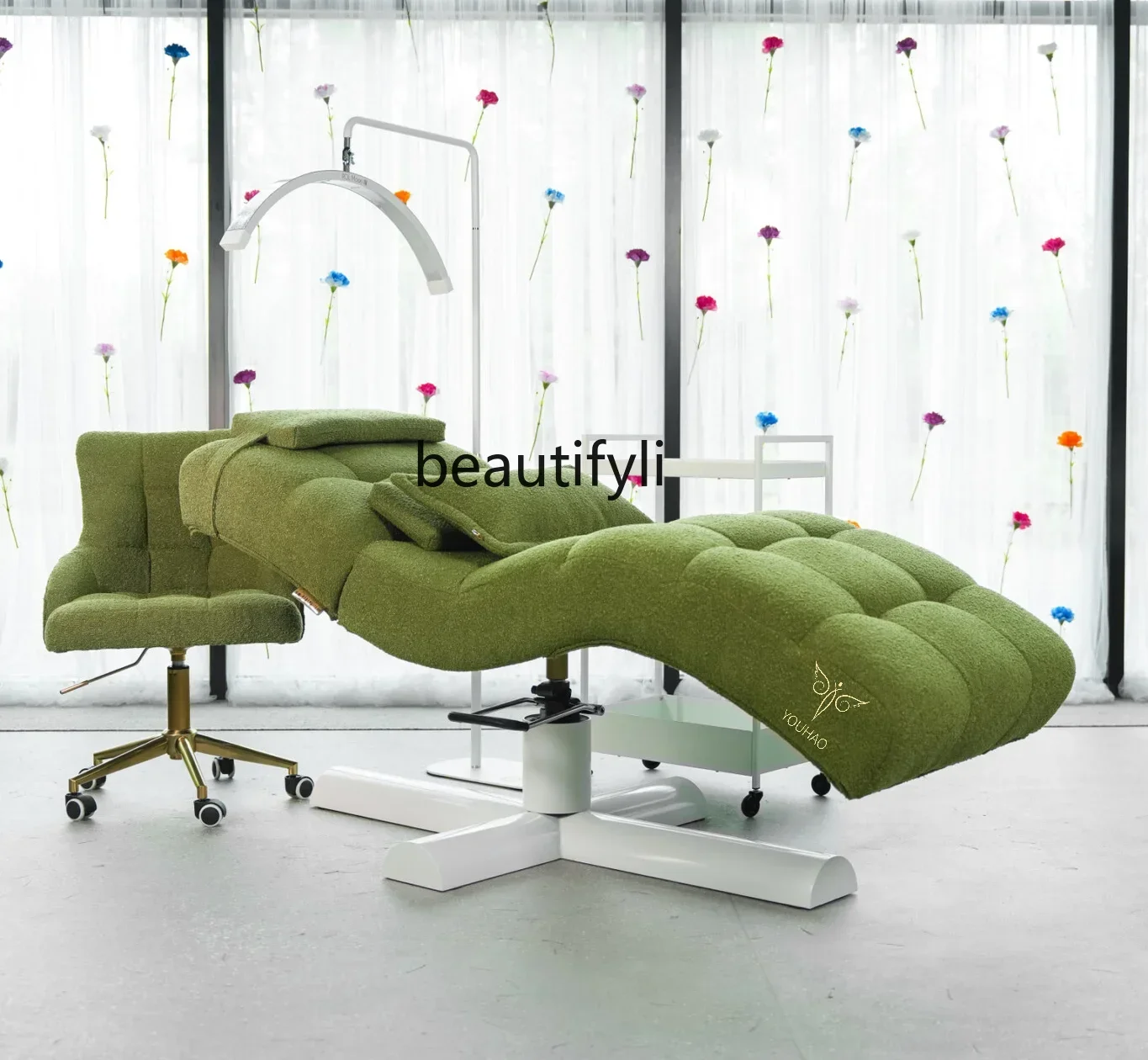 New S-type eyelash beauty bed, special bed for manicure, face wash and embroidery beauty salon