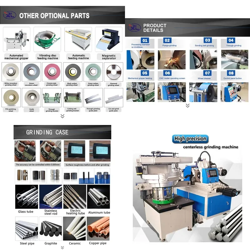 for Xieli Machinery China Factory Best Price Automatic High Precision Centerless Grinder Grinding Machine 0.6-60 mm Range Low