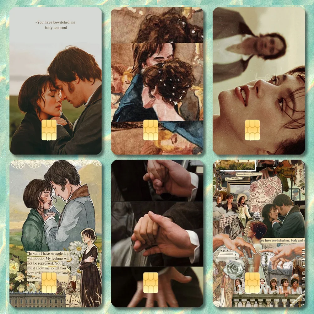 P-Pride and P-Prejudice Stickers Cartoon Credit Card Visa Debit Bank Charge Card Bus Metro Waterproof Sticker Decal Decoration