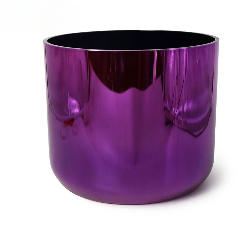 Purple Black Magic Crystal Singing Bowl, Sound Healing Percussion Instrument for Yoga Meditation Stress Relief