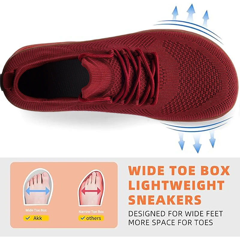 Minimalist Barefoot รองเท้า Unisex น้ําหนักเบา Breathable Zero Soles กว้าง Toe รองเท้าวิ่งชายรองเท้าสบายๆกลางแจ้ง