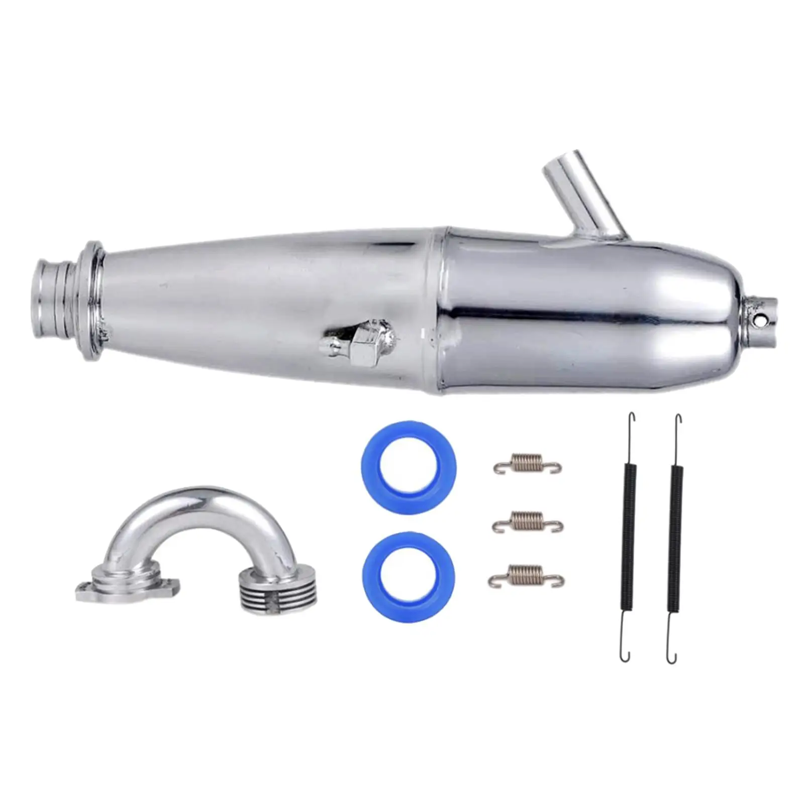 RC Car Exhaust Pipe Metal Exhaust Muffler for 1:8 Monster Truck Spare Accessories Nitro Engine Parts Replace